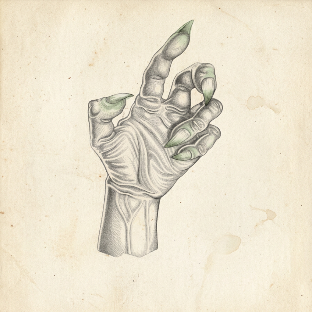 alien hand specimen sketch by Matt Furie